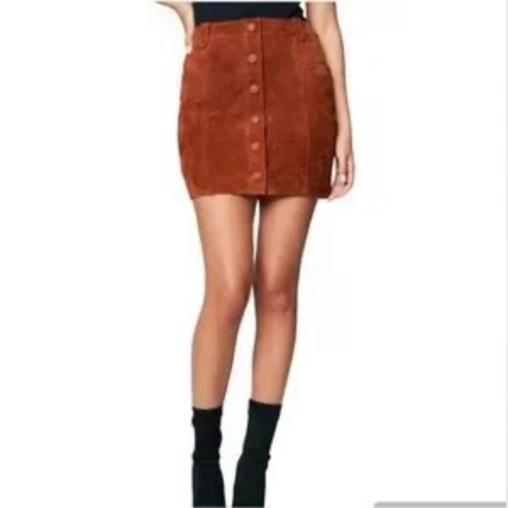 Blank NYC Leather Mini Skirt